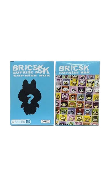 Particimden Bricsk Surprise Box Mavi C Serisi, koleksiyonluk piksel karakter figürleri içeren sürpriz kutu. 14 yaş üstü için.